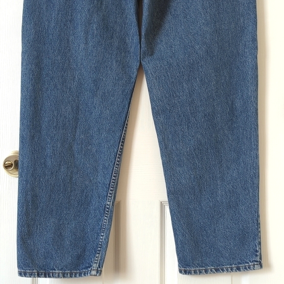 Levi's Y2K Vintage 550 Dark Wash Relaxed Fit Tapered Leg Denim Jeans 40 x 32 - Picture 6 of 15